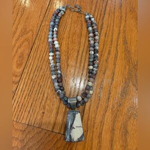 Jay King Desert Rose Trading Sterling Necklace Gemstone